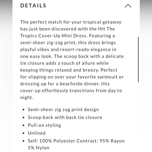 Vici Hit The Tropics Cover Up Mini Dress - Picture 4 of 5